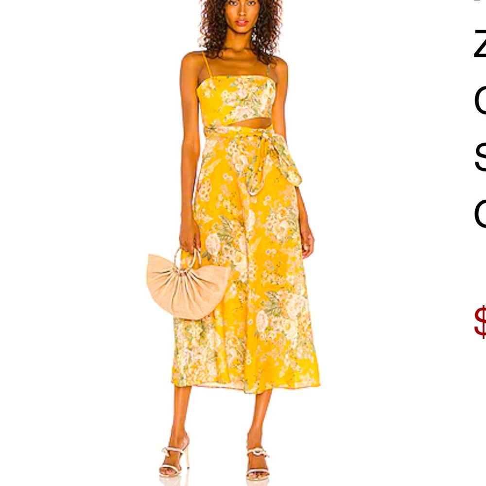 ZIMMERMANN AU 0 Yellow MIDI Dress
